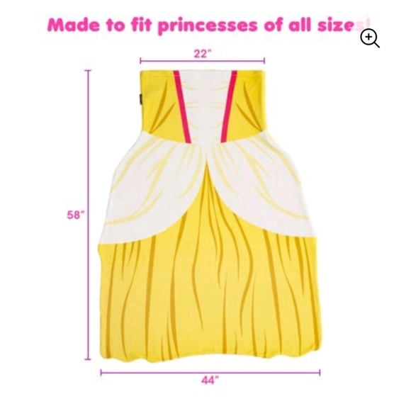 Silver Lilly Princess Dress Blanket/Sleeping Bag in Yellow - Picture 4 of 9